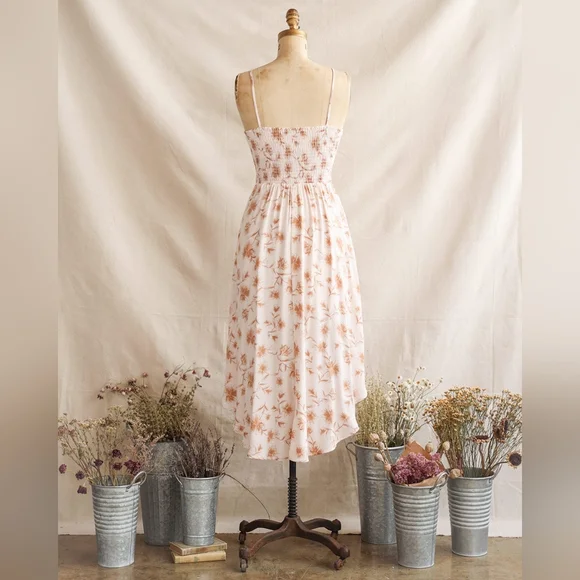 Floral De Coca Midi Sundress Size L - Picture 3 of 11